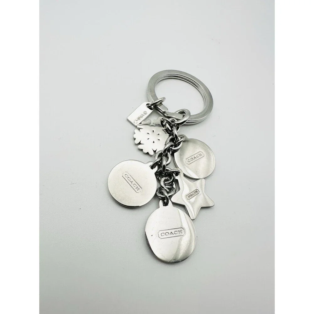 Coach Snowflakes Multi Mix Key Fob Keychain Key Ring Charm